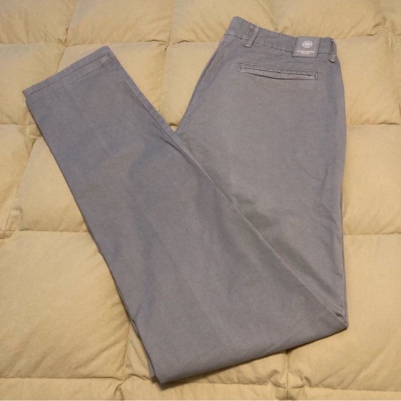 Alessandro Gilles Mens Flat Front Casual Chino Pants Size 32 - Picture 2 of 8
